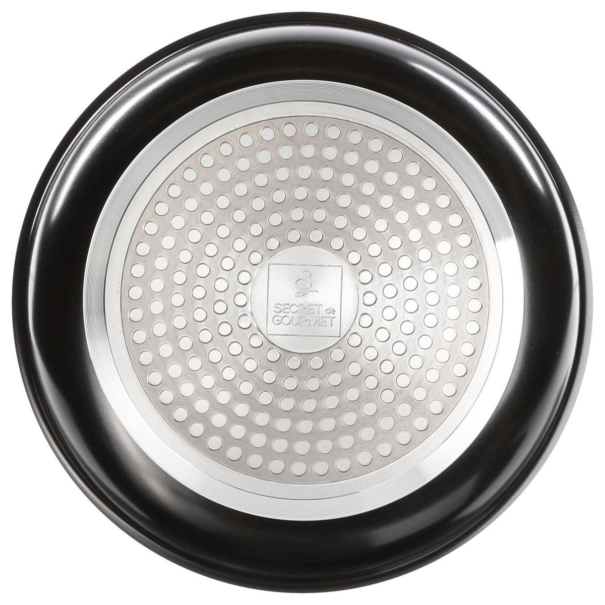 FIVE Lot de 2 Poêles avec 1 poignée amovible - Noir