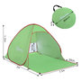 Voir la diapositive 3 : OUTSUNNY Abri de plage tente de plage pliable Pop-up automatique instantané protection UV fenêtre arrière grand tapis de sol vert rouge