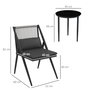 Voir la diapositive 3 : OUTSUNNY Ensemble bistro de jardin design Acapulco 2 places 3 pièces avec coussins