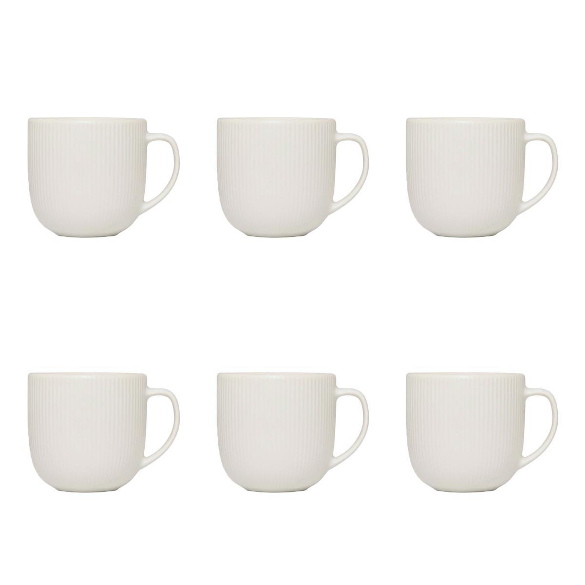 SECRET DE GOURMET Lot de 6 tasses à café  strata  11cl blanc