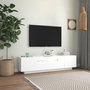 Voir la diapositive 4 : VIDAXL Meuble TV avec lumieres LED blanc 160x35x40 cm
