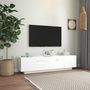 Voir la diapositive 4 : VIDAXL Meuble TV avec lumieres LED blanc 160x35x40 cm