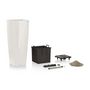 Voir la diapositive 2 : LECHUZA Cubico alto Premium 40 - Kit complet, blanc brillant 105 cm