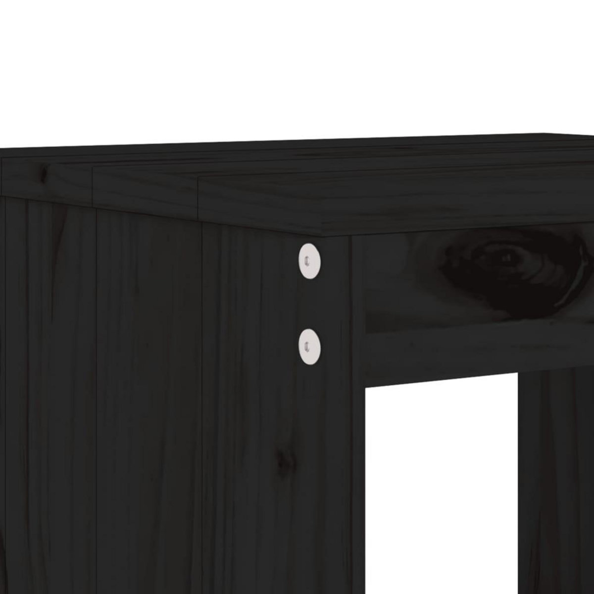 VIDAXL Ensemble de bar de jardin 5 pcs noir bois de pin massif