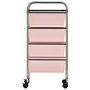 Voir la diapositive 4 : VIDAXL Chariot de rangement mobile a 4 tiroirs Rose Plastique