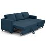 Voir la diapositive 2 : LISA DESIGN Jake - canapé d'angle droit 4 places convertible avec coffre en fausse fourrure