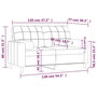 Voir la diapositive 6 : VIDAXL Canape 2 places avec oreillers gris fonce 120 cm tissu