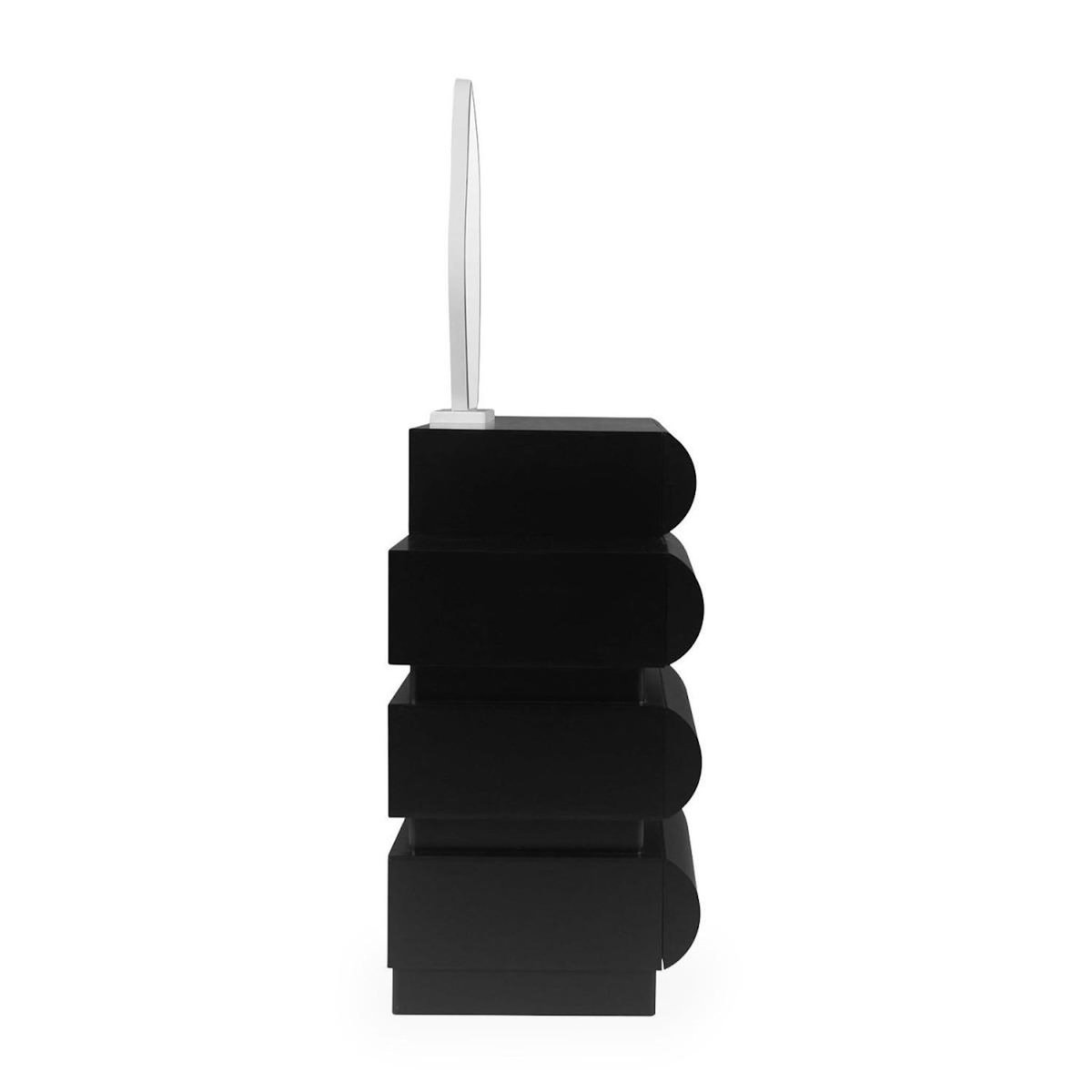 Paris Prix Coiffeuse Extensible 5 Tiroirs  Sherazade  101-140cm Noir