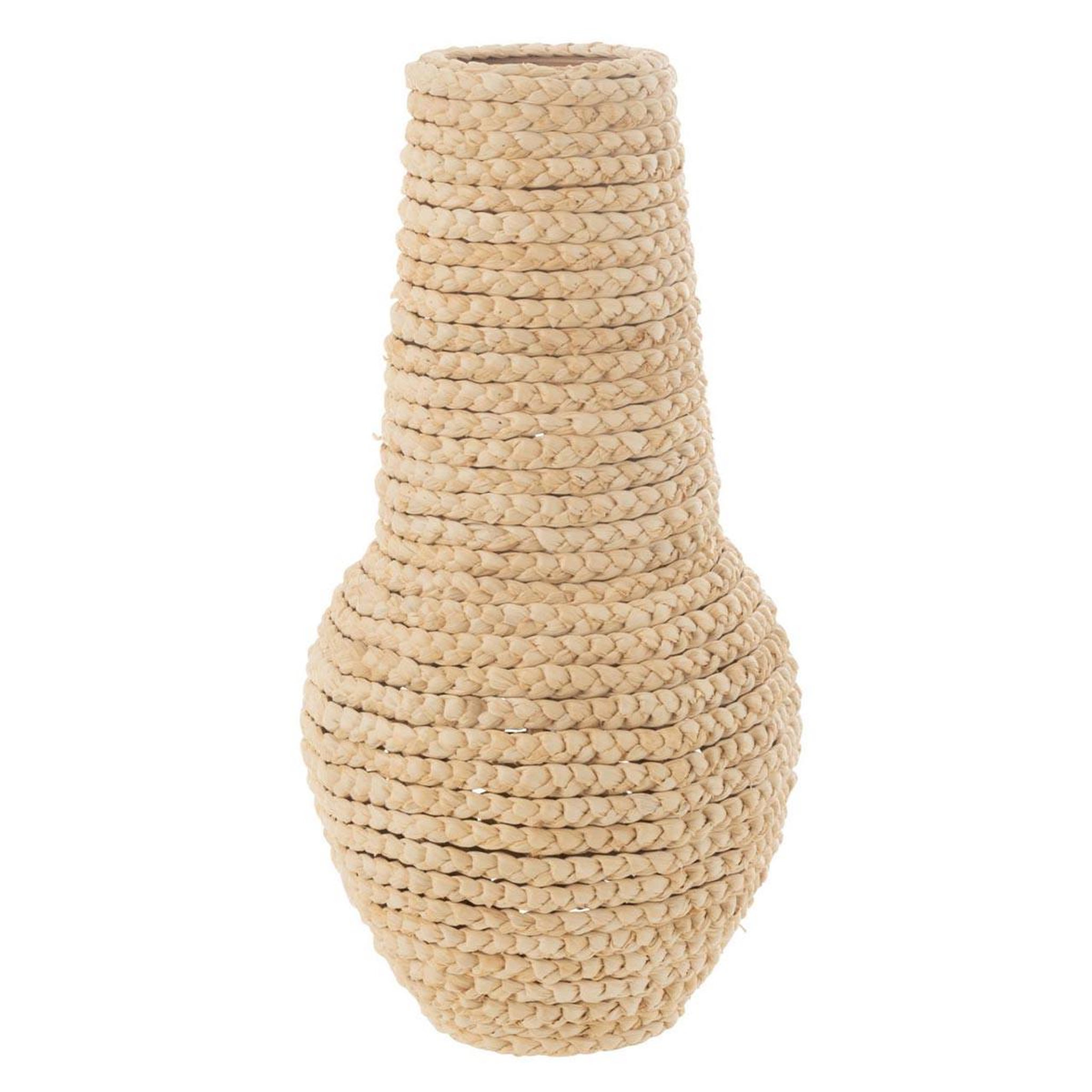 Voir la diapositive 1 : J-LINE Vase déco en paille  afro  63cm naturel