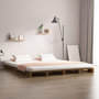 Voir la diapositive 1 : VIDAXL Lit de palette sans matelas marron miel 120x200 cm bois massif
