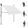 Voir la diapositive 3 : VIDAXL Auvent manuel retractable avec LED 200 cm Creme