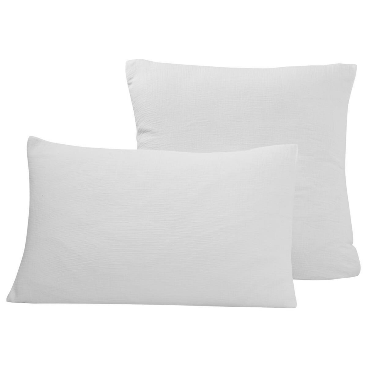 Sensei Maison Lot de 2 taies d'oreiller en gaze de coton LOFT