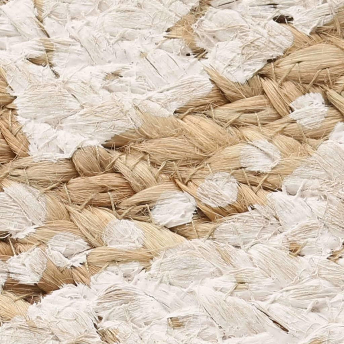 VIDAXL Tapis de sol Jute tressee imprimee 240 cm Rond