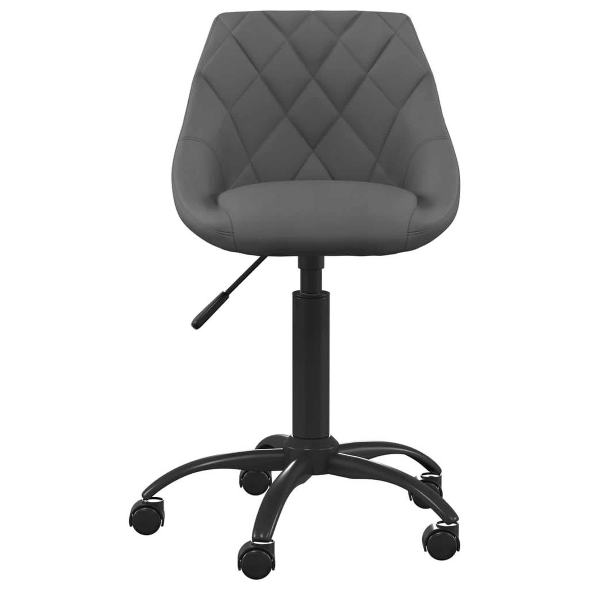 Voir la diapositive 2 : VIDAXL Chaise de bureau Gris fonce Velours