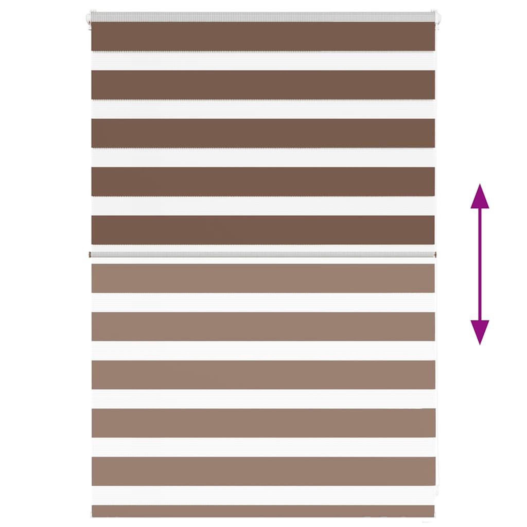 Voir la diapositive 5 : VIDAXL Store zebre marron 100x100 cm largeur du tissu 95,9cm polyester