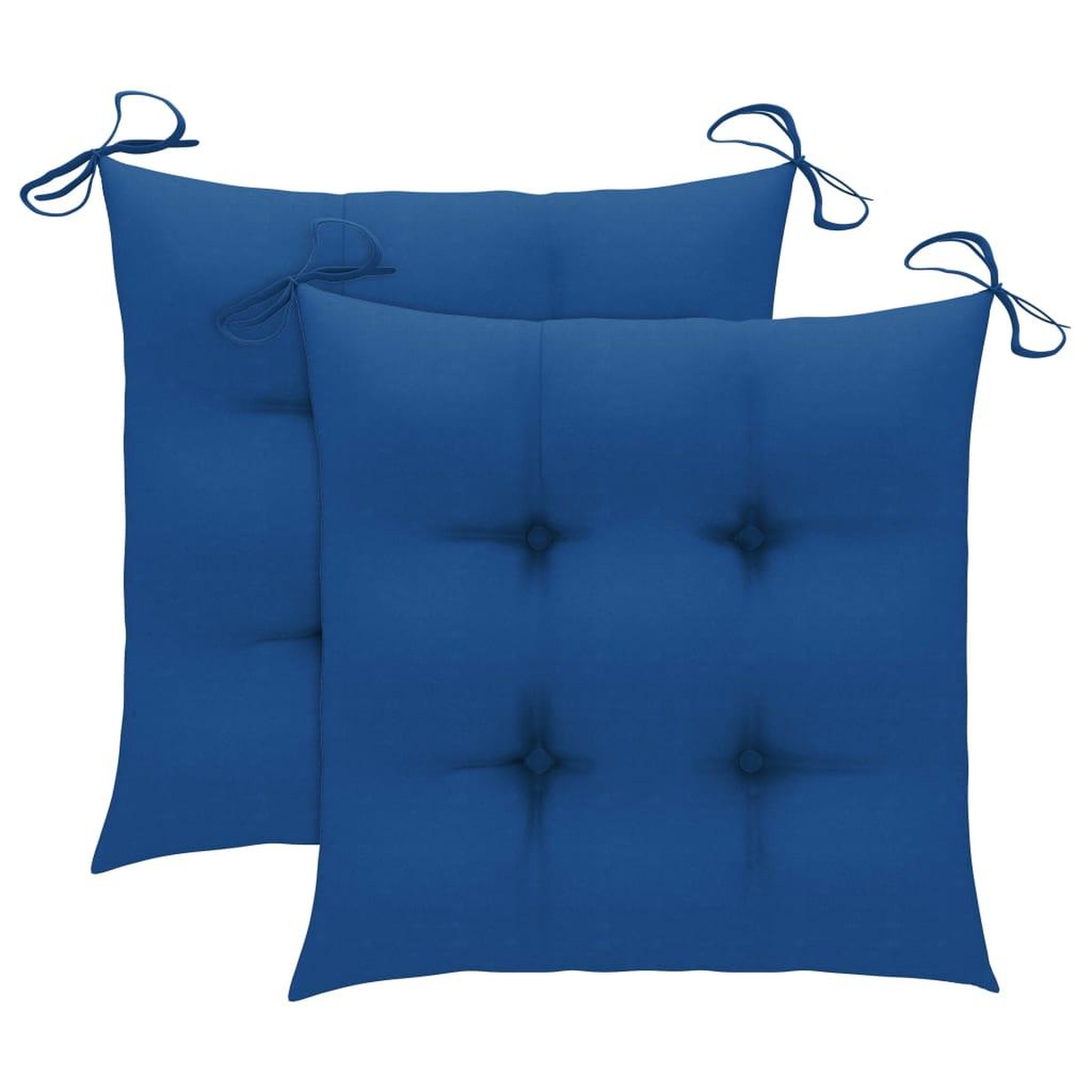Voir la diapositive 3 : VIDAXL Chaises de jardin lot de 2 et coussins bleu Bois de teck massif