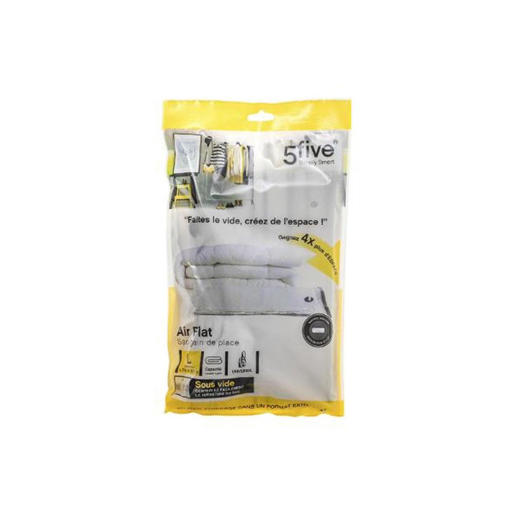 Voir la diapositive 4 : FIVE Sac de rangement  compresseur  120cm transparent