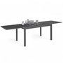 Voir la diapositive 1 : ID MARKET Table de jardin extensible rectangle MADRID 135-270 CM 8-12 personnes gris anthracite