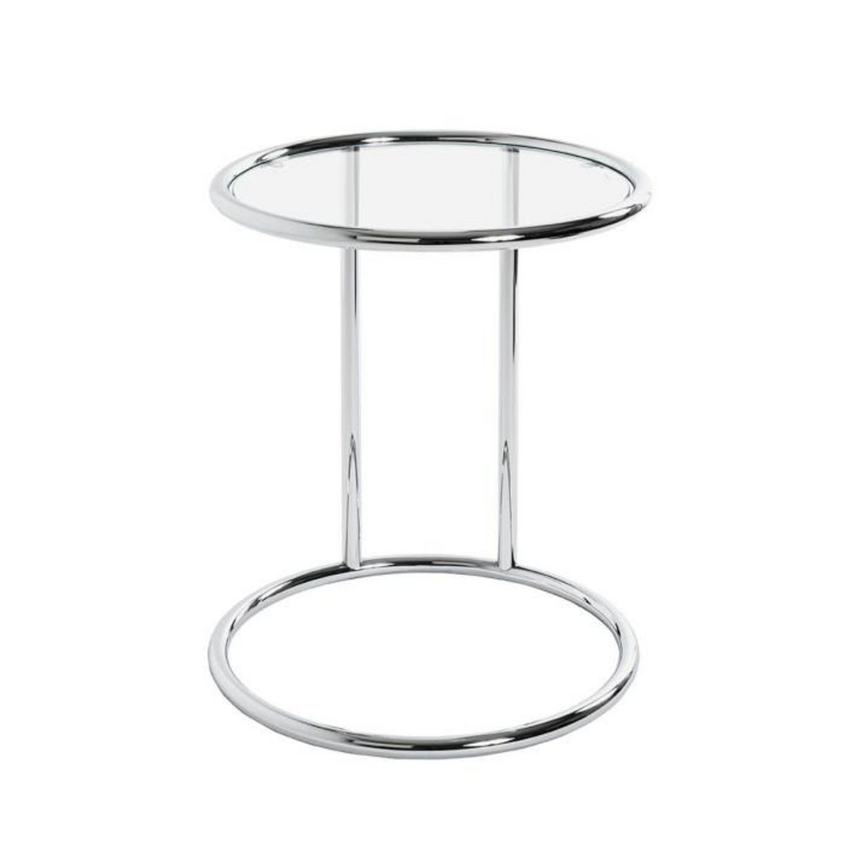 Paris Prix Table d'Appoint en Verre  Blaise  55cm Argent