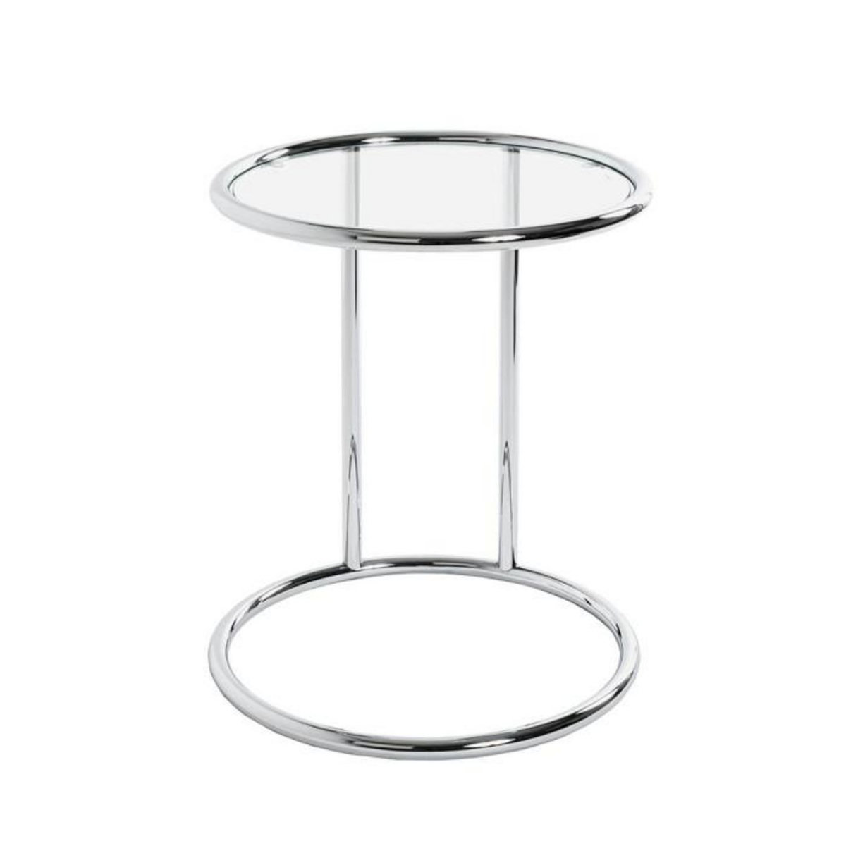 Paris Prix Table d'Appoint en Verre  Blaise  55cm Argent