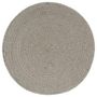 Voir la diapositive 2 : VIDAXL Napperons 6 pcs Gris Plain 38 cm Rond Coton