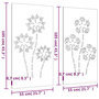 Voir la diapositive 6 : VIDAXL Decorations murales de jardin 2pcs 105x55 cm design de fleur