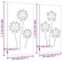 Voir la diapositive 6 : VIDAXL Decorations murales de jardin 2pcs 105x55 cm design de fleur