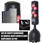 Voir la diapositive 5 : HOMCOM HOMCOM Sac de frappe boxe sur pied punching ball autoportant adulte enfant H1,65 m cibles de touche ventouses antidérapantes noir rouge