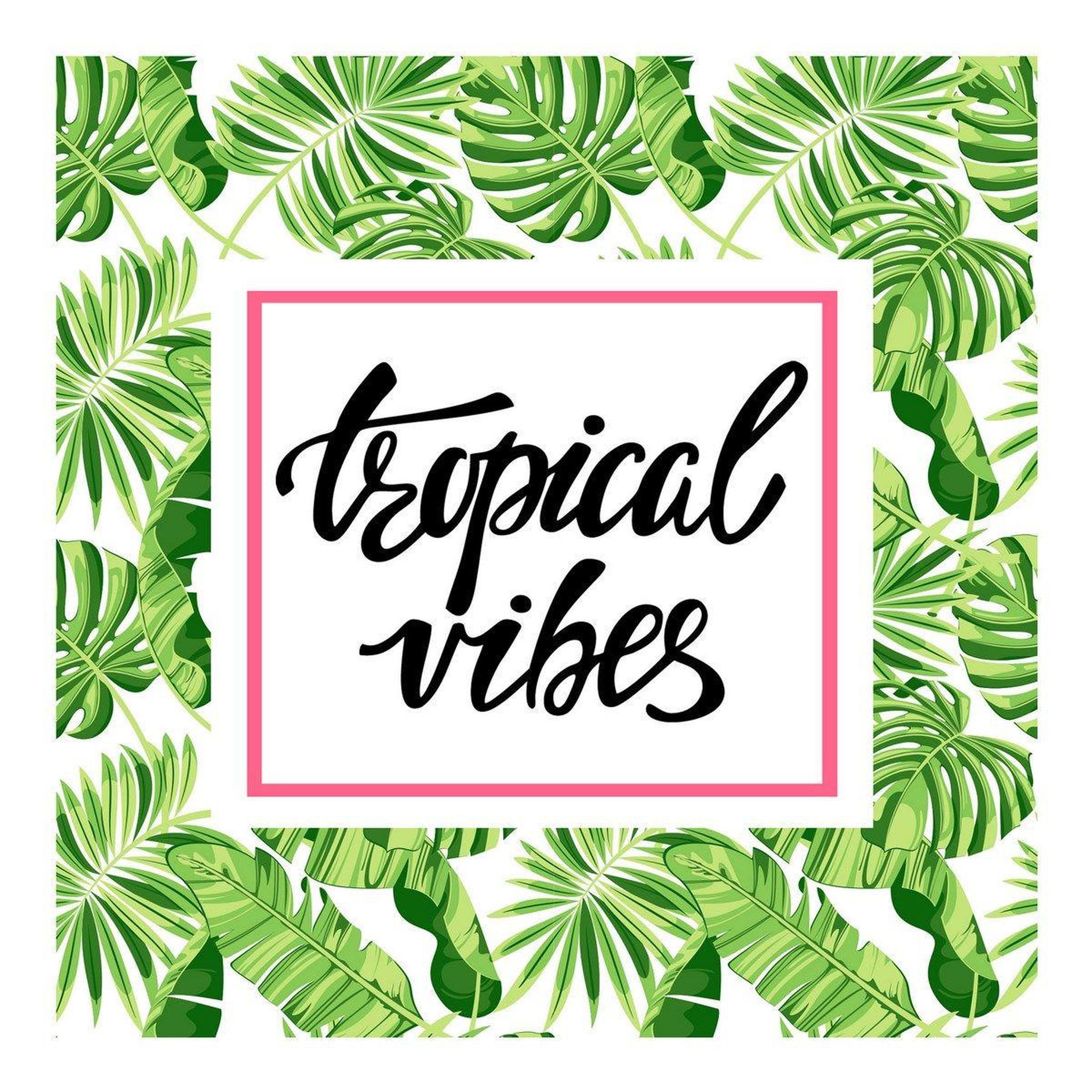 HOMEA Lot de 20 serviettes en papier  tropical vibes  33x33cm vert