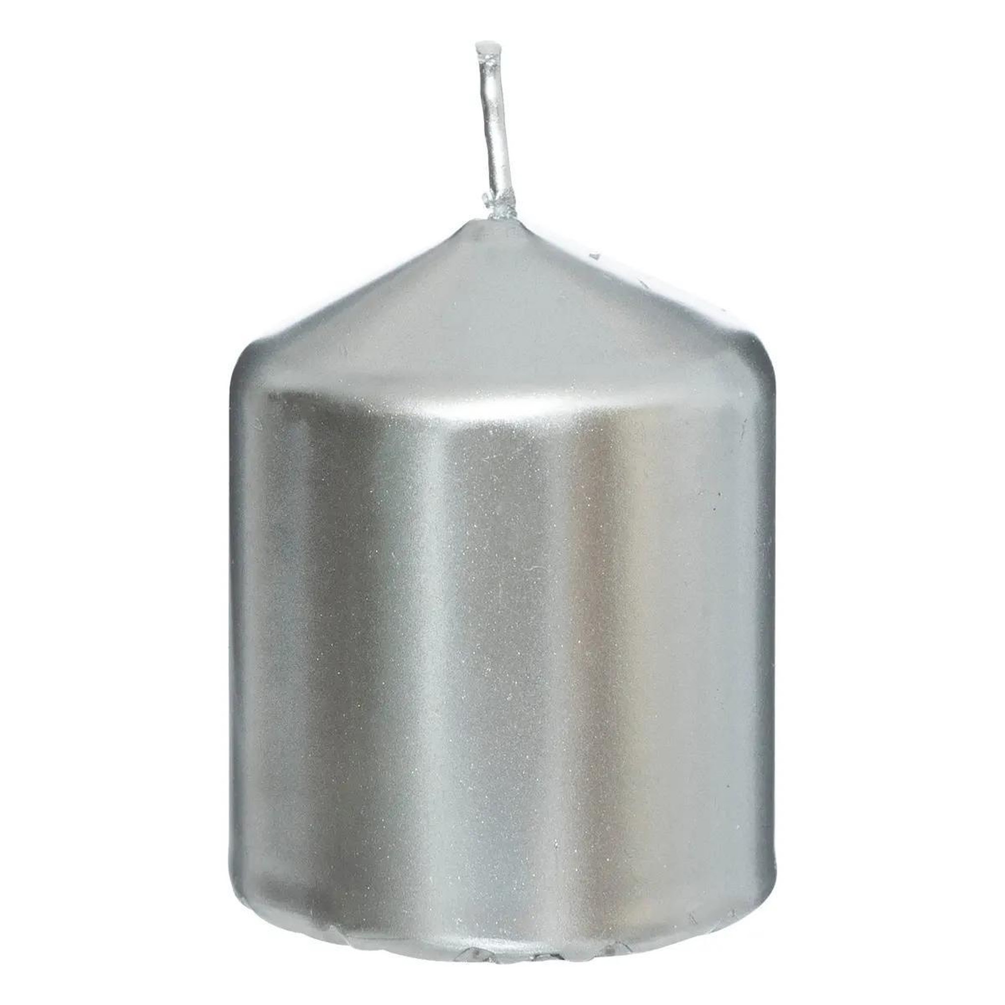 Voir la diapositive 3 : ATMOSPHERA Lot de 4 bougies de l'avent  satin  12cm argent