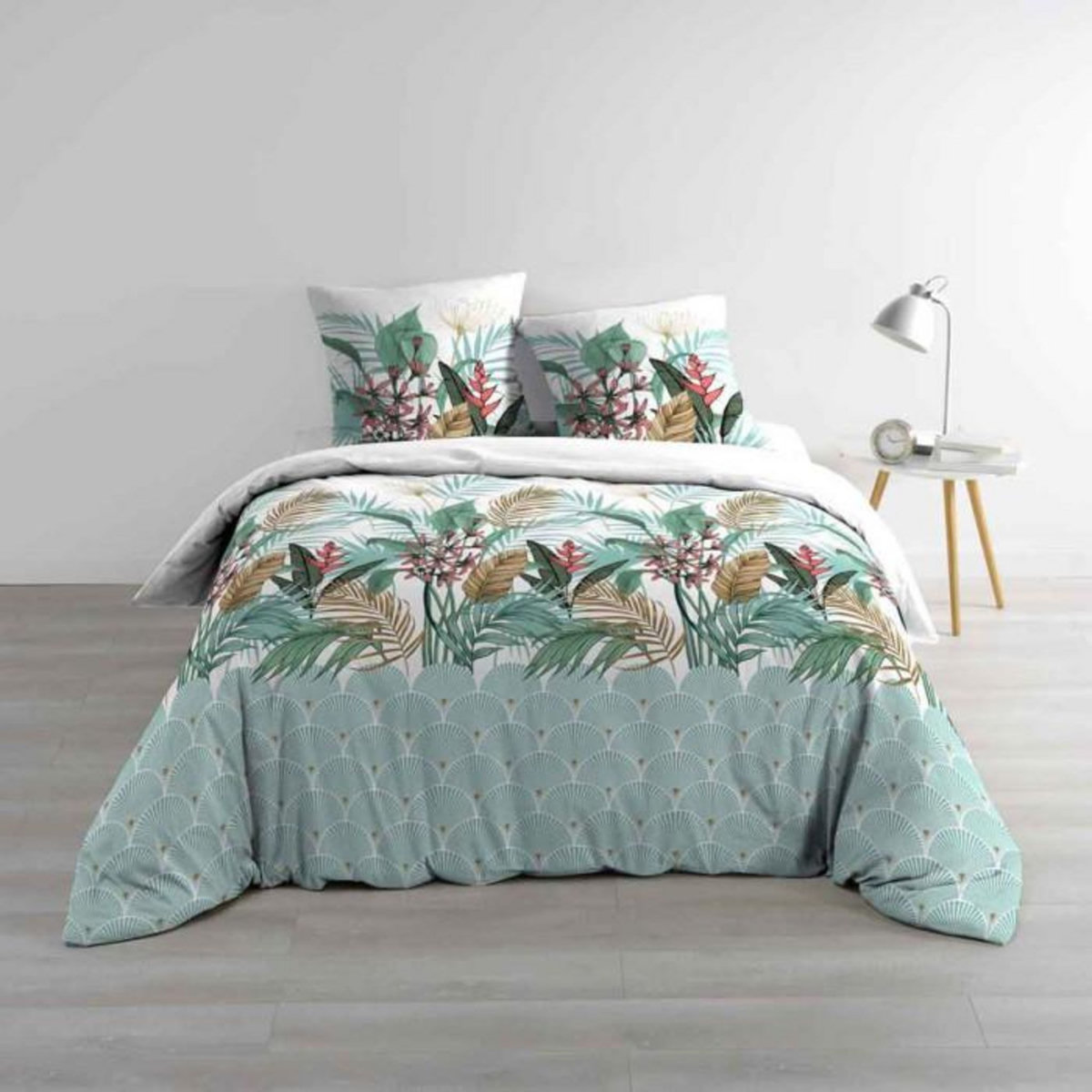 Paris Prix Parure de Lit 3 Pièces  Costa Rica  240x220cm Vert