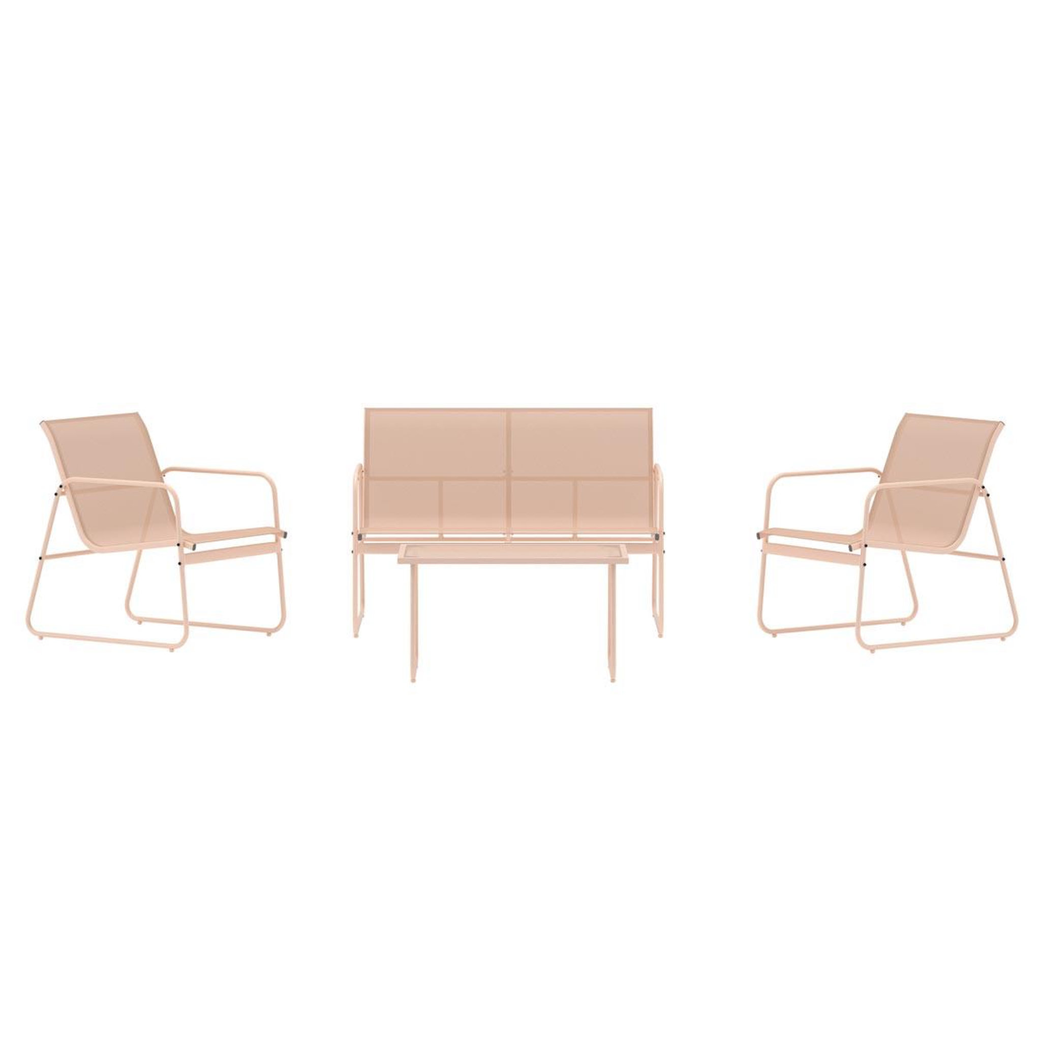 Voir la diapositive 2 : Paris Prix Salon de jardin 4 places  scopello  110cm beige