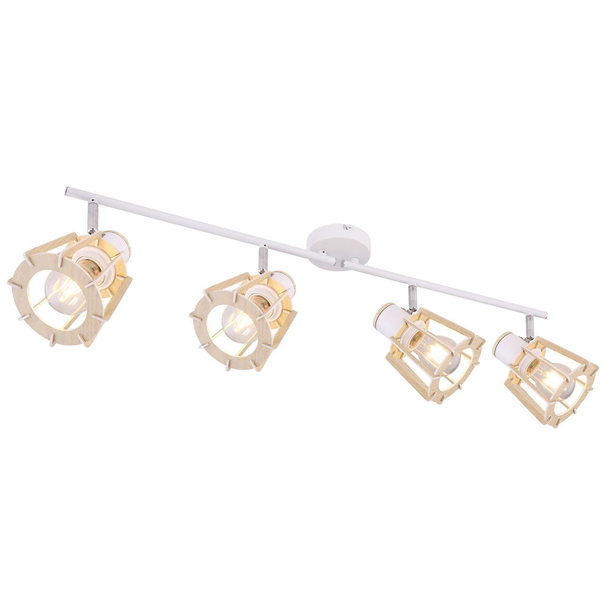GLOBO Plafonnier spot design Blaha - 4 Ampoules. Coloris disponibles : Gris, Blanc