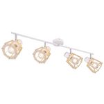 GLOBO Plafonnier spot design Blaha - 4 Ampoules. Coloris disponibles : Blanc, Gris