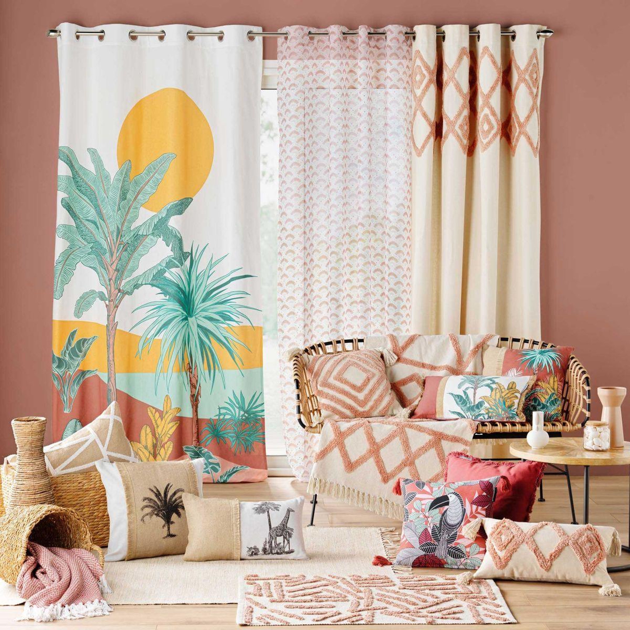 Voir la diapositive 6 : Douceur d'Intérieur Coussin déco en jute  asmara  30x50cm marron