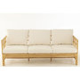 Voir la diapositive 3 : Paris Prix Canapé 3 Places Rotin & Coussin  Elise  187cm Naturel