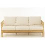 Voir la diapositive 3 : Paris Prix Canapé 3 Places Rotin & Coussin  Elise  187cm Naturel