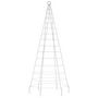 Voir la diapositive 5 : VIDAXL Sapin de Noël à LED sur mât de drapeau 200 LED blanc 180 cm