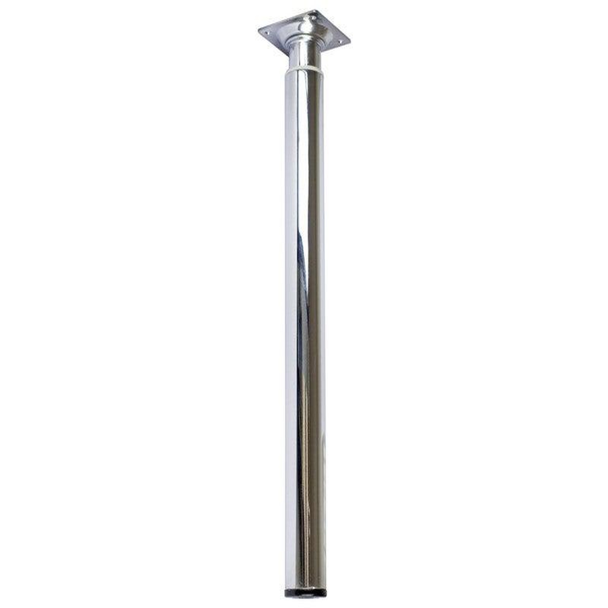 CIME Pied Meuble Cylindrique Réglable Métal Chromé Gris