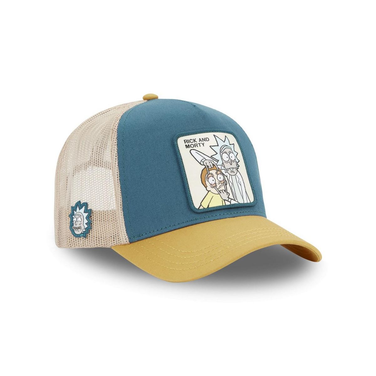 CAPSLAB Casquette trucker en coton avec filet Rick & Morty Blue