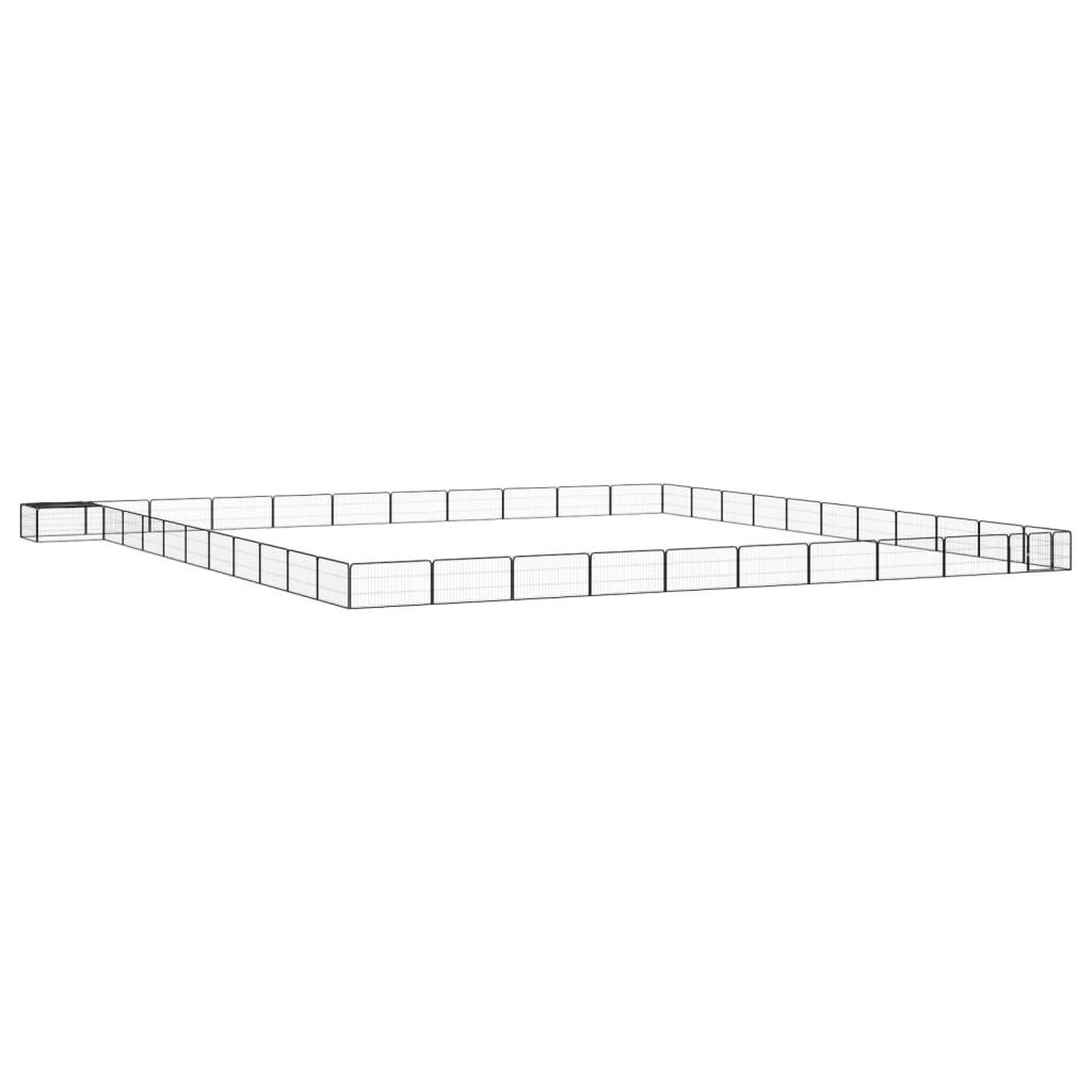 VIDAXL Parc pour chien 44panneaux Noir 100x50cm Acier enduit de poudre