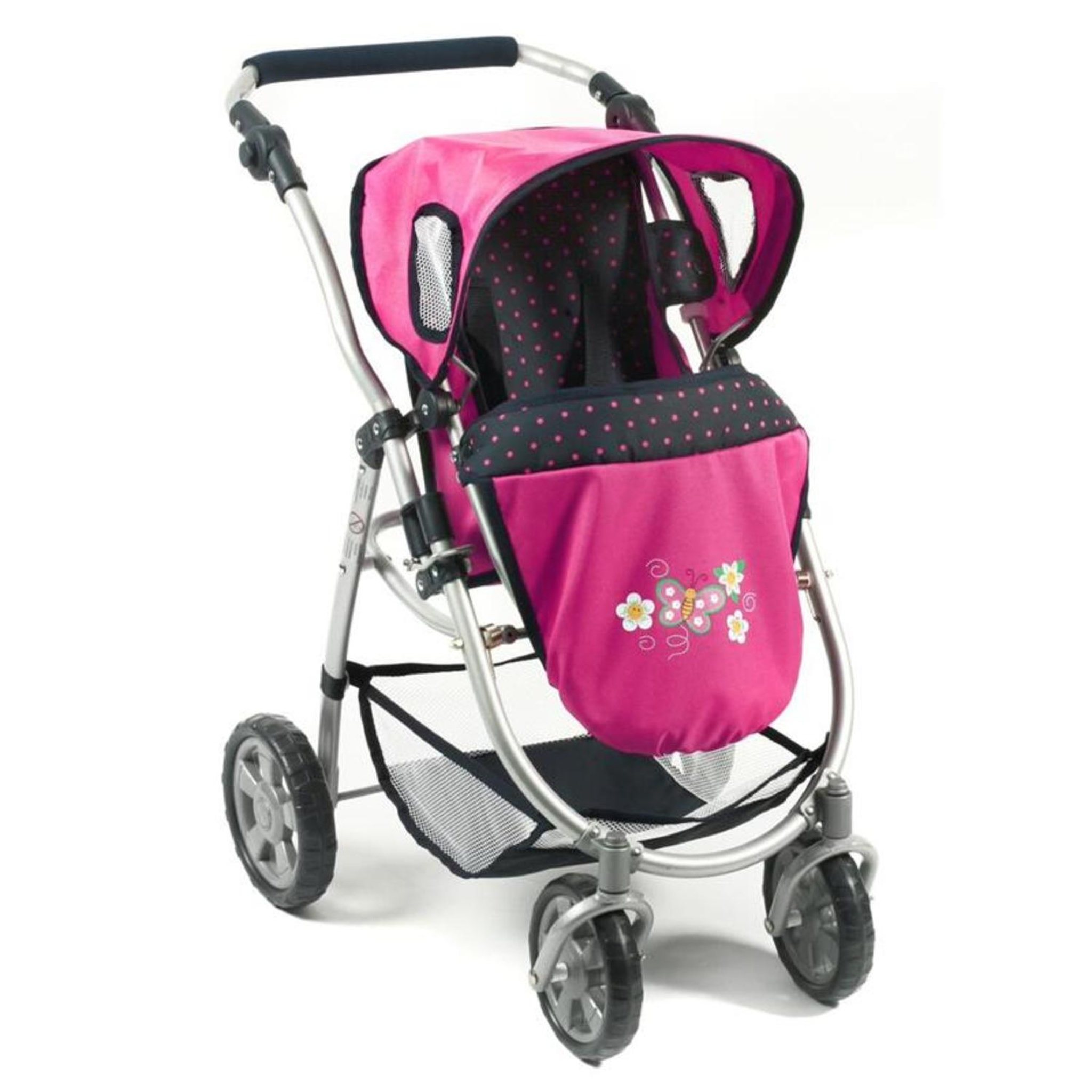 Voir la diapositive 4 : BAYER CHIC 2000 La poussette pour poupées, combinée 3 en 1 EMOTION ALL IN - Marine et rose à pois