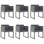 Voir la diapositive 2 : VIDAXL Ensemble a manger de jardin coussins 11 pcs Resine tressee Gris