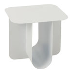 Paris Prix Table d'Appoint Carrée en Métal  Reva  39cm Blanc