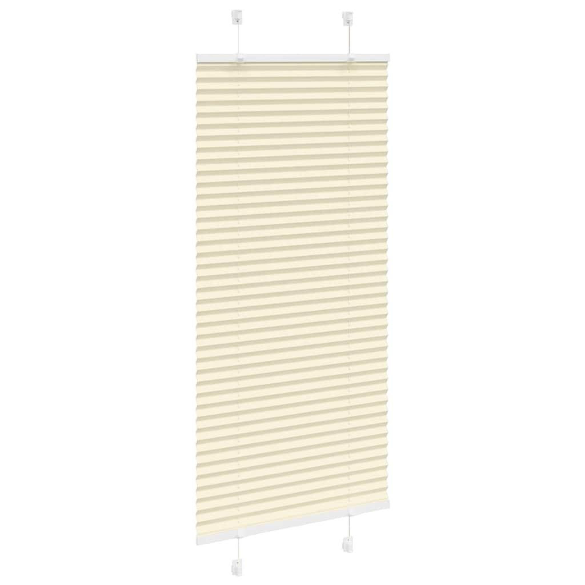 Voir la diapositive 3 : VIDAXL Store plisse creme 55x100 cm largeur du tissu 54,4 cm polyester