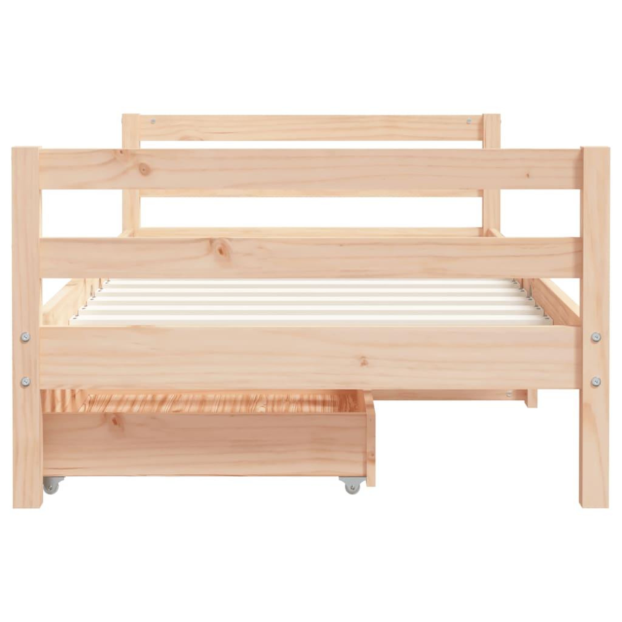 Voir la diapositive 5 : VIDAXL Cadre de lit pour enfant et tiroirs 80x160cm bois de pin massif