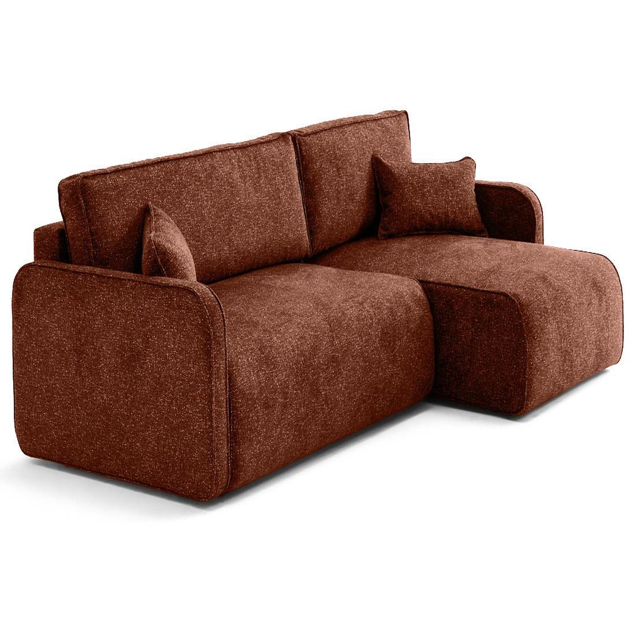 Voir la diapositive 4 : LISA DESIGN Apolline - canapé d'angle réversible 4 places convertible avec coffres en tissu moucheté
