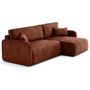 Voir la diapositive 4 : LISA DESIGN Apolline - canapé d'angle réversible 4 places convertible avec coffres en tissu moucheté
