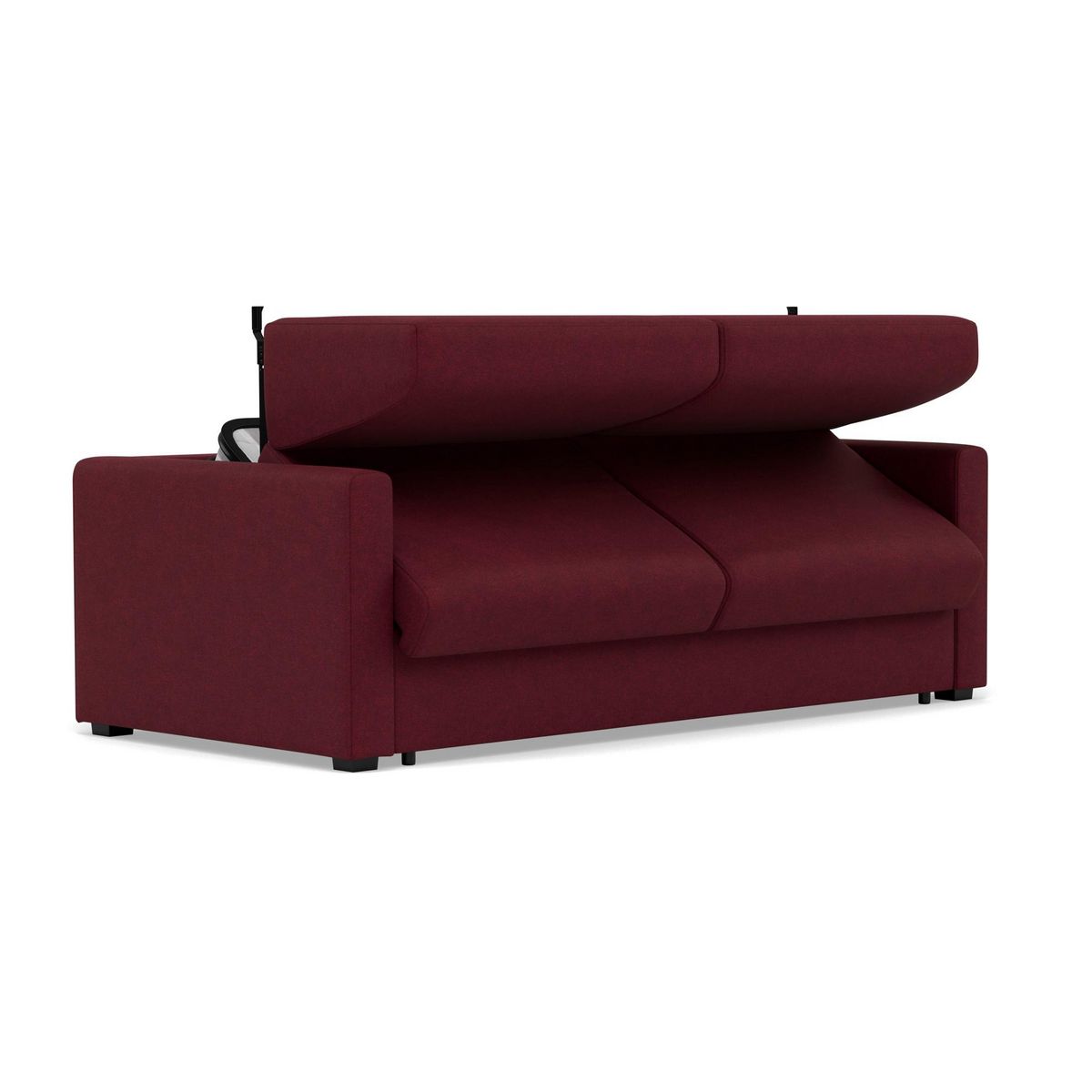BEST MOBILIER Julia - canapé 3 places convertible express couchage quotidien 140 cm matelas 18 cm en tissu