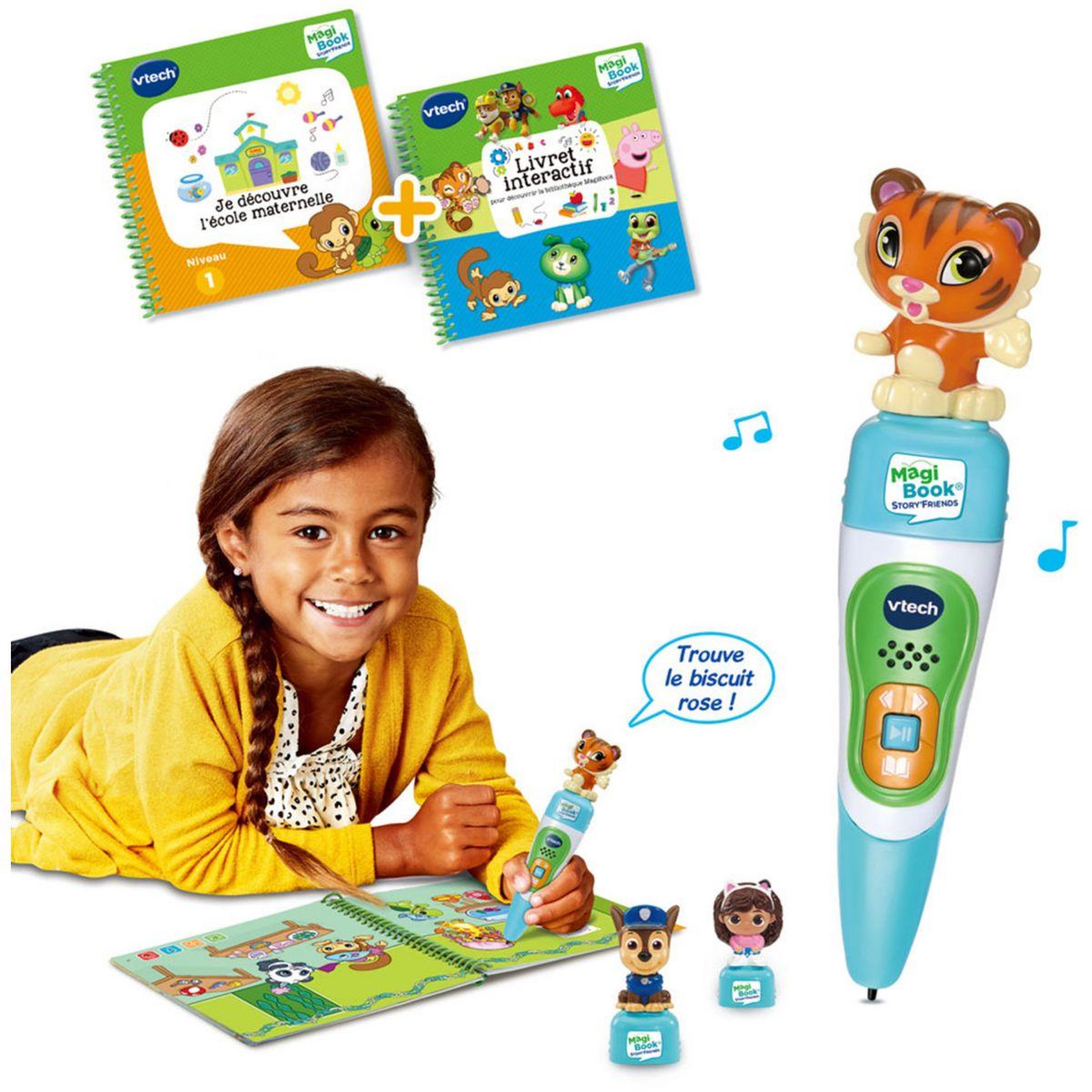 Voir la diapositive 3 : VTECH Jeu éducatif magibook story'friends - starter pack